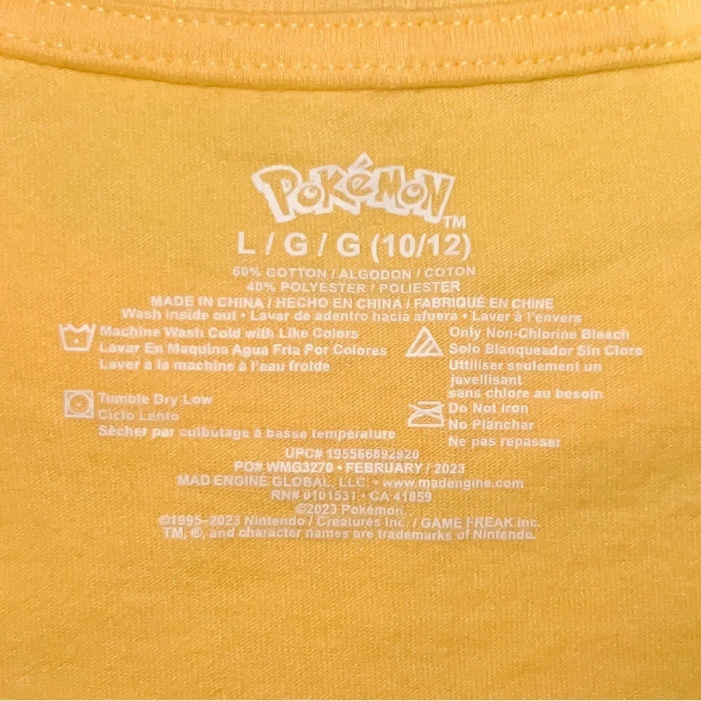 Pokemon Kids Pikachu Outdoor Vintage Post Card Graphic T-Shirt, Size L (10/12)